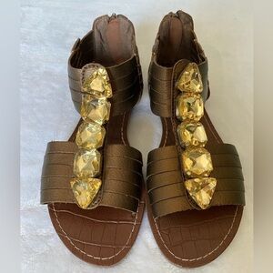 Centropelle Bronze Sandal Size 6